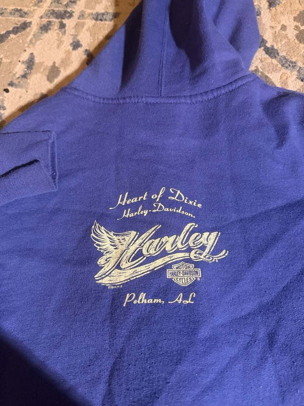 Harley Davidson Full Zip Hoodie Size S Purple Heart of Dixie Pelham AL - Picture 6 of 6